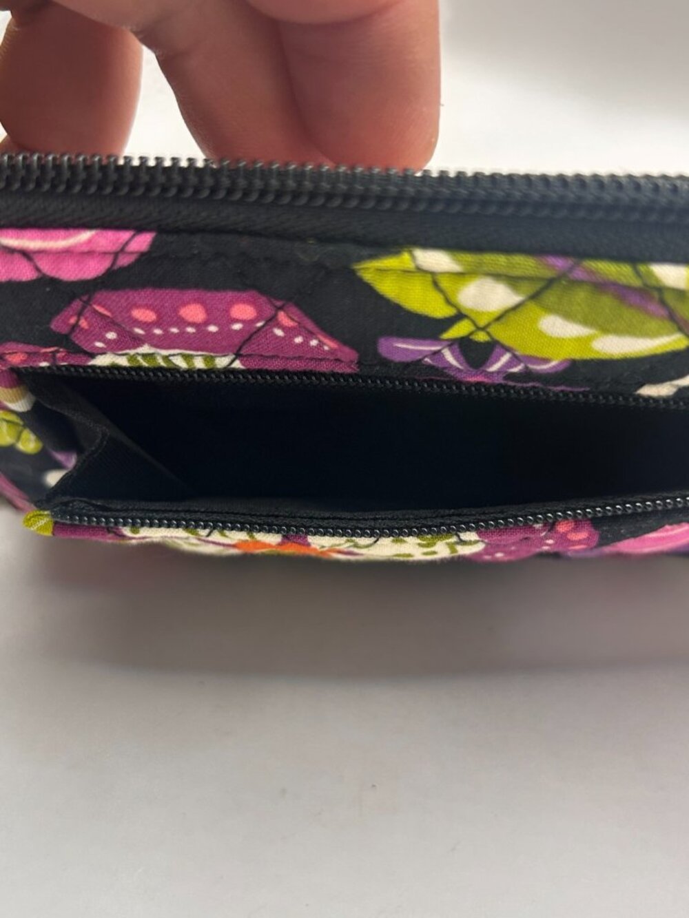 Vera Bradley Accordion Wallet Pirouette Pink - Retired Zip Around Quilted Clutch - Picture 7 of 7